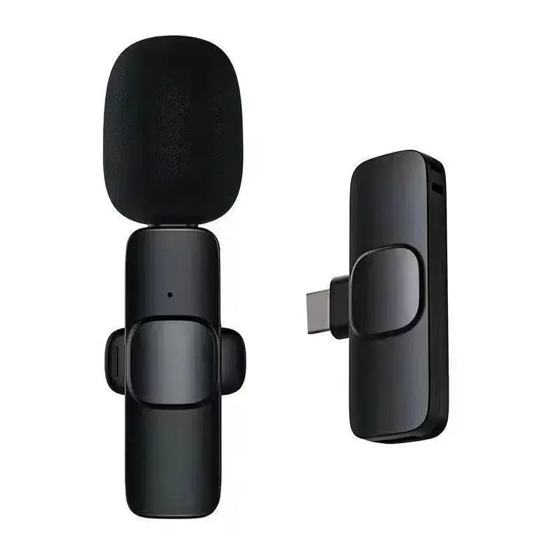 Wireless Clip-on Lavalier Microphone - HD Sound for Live Stream & Vlog