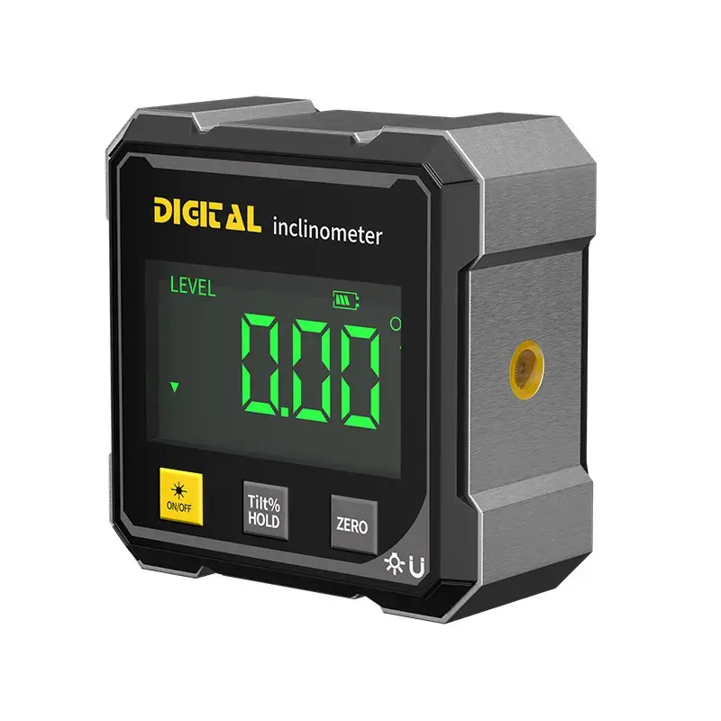 Digital Inclinometer 4x90° | Dual Laser & 4-Sided Magnetic Angle Gauge