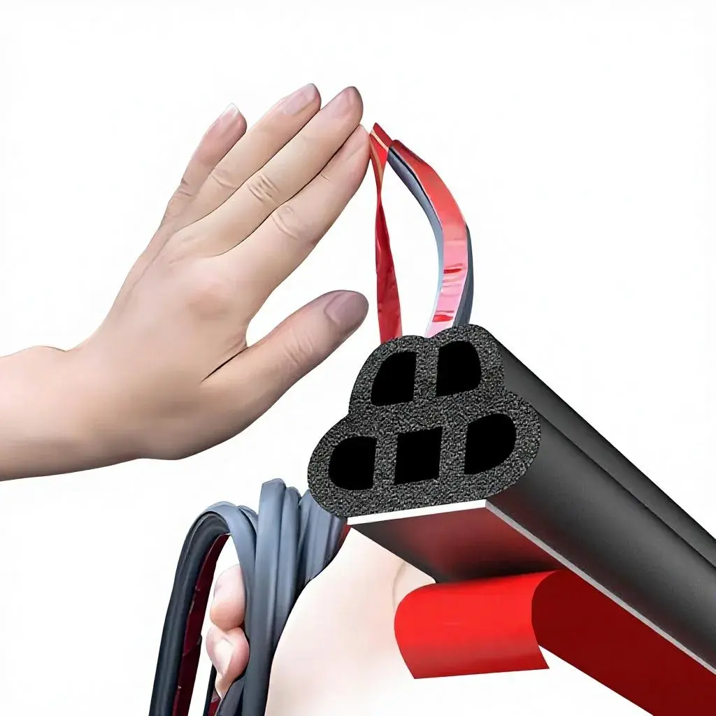 Universal EPDM Rubber Car Door Weather Stripping - Self-Adhesive