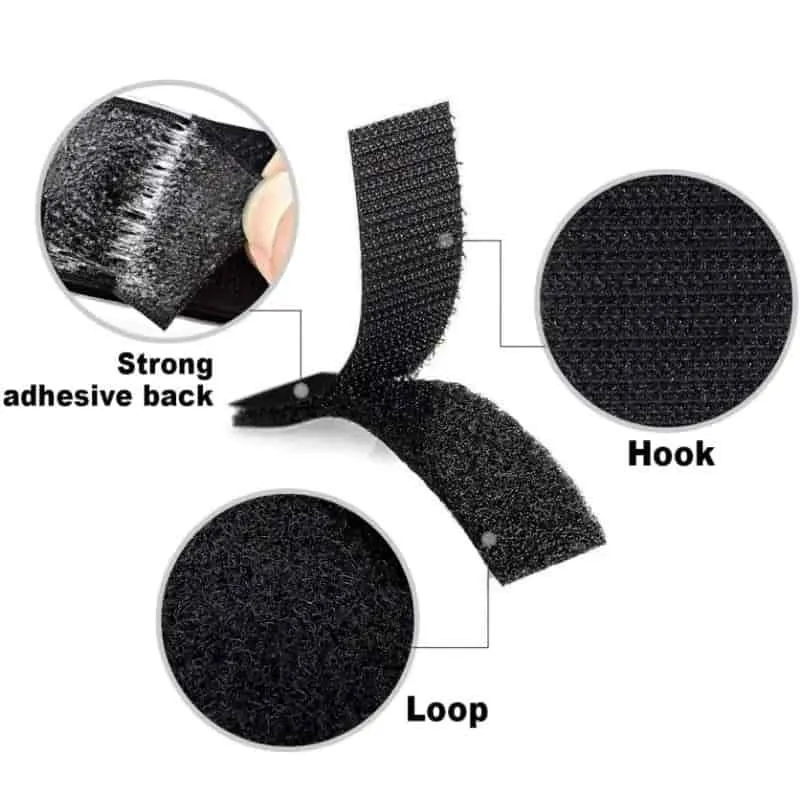 (5PCS) 50x100mm Heavy-Duty Self-Adhesive Hook & Loop Strips