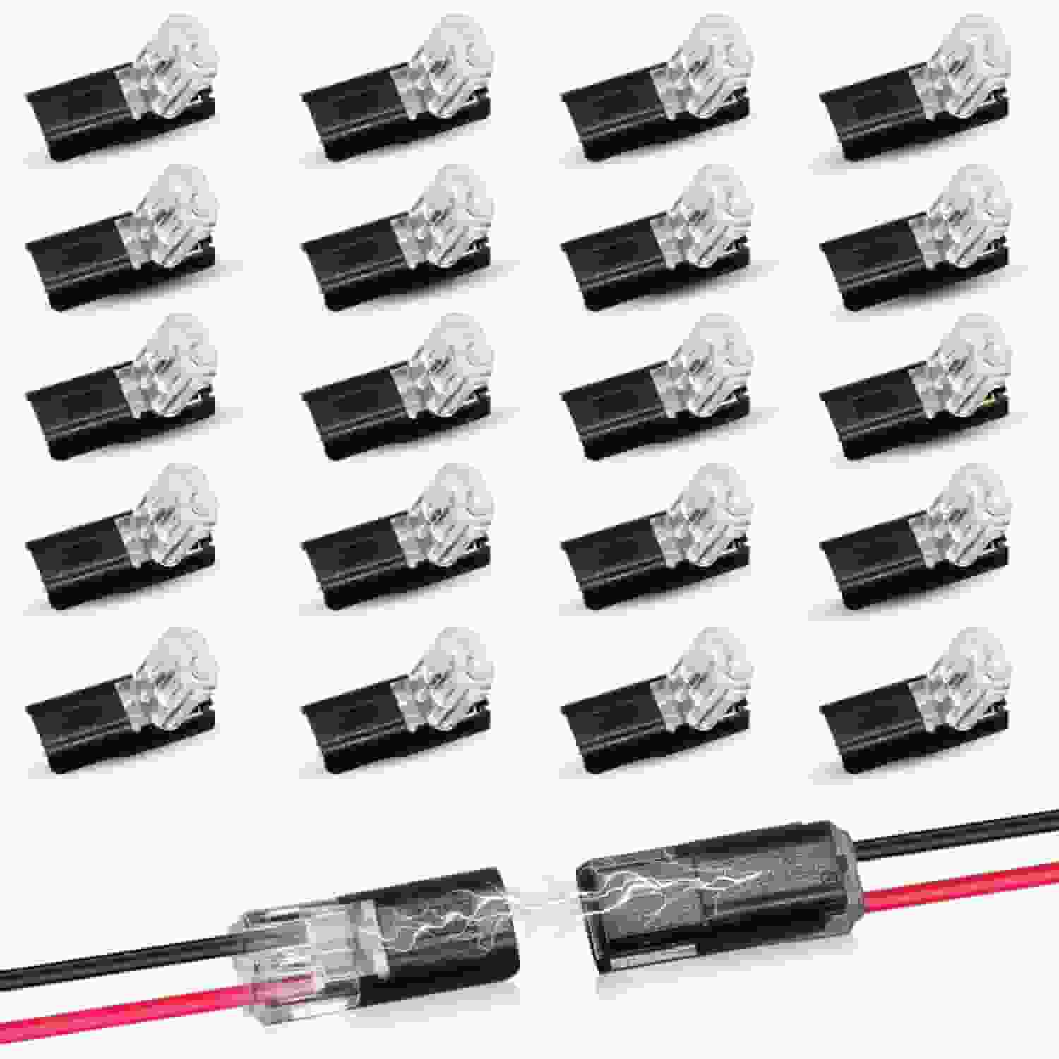 (40Pcs) D2 Solderless Wire Connectors - Quick Splice Removable