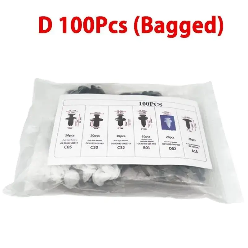Universal Car Bumper Fender Door Trim Panel Retainer Clips Rivets Screw Set