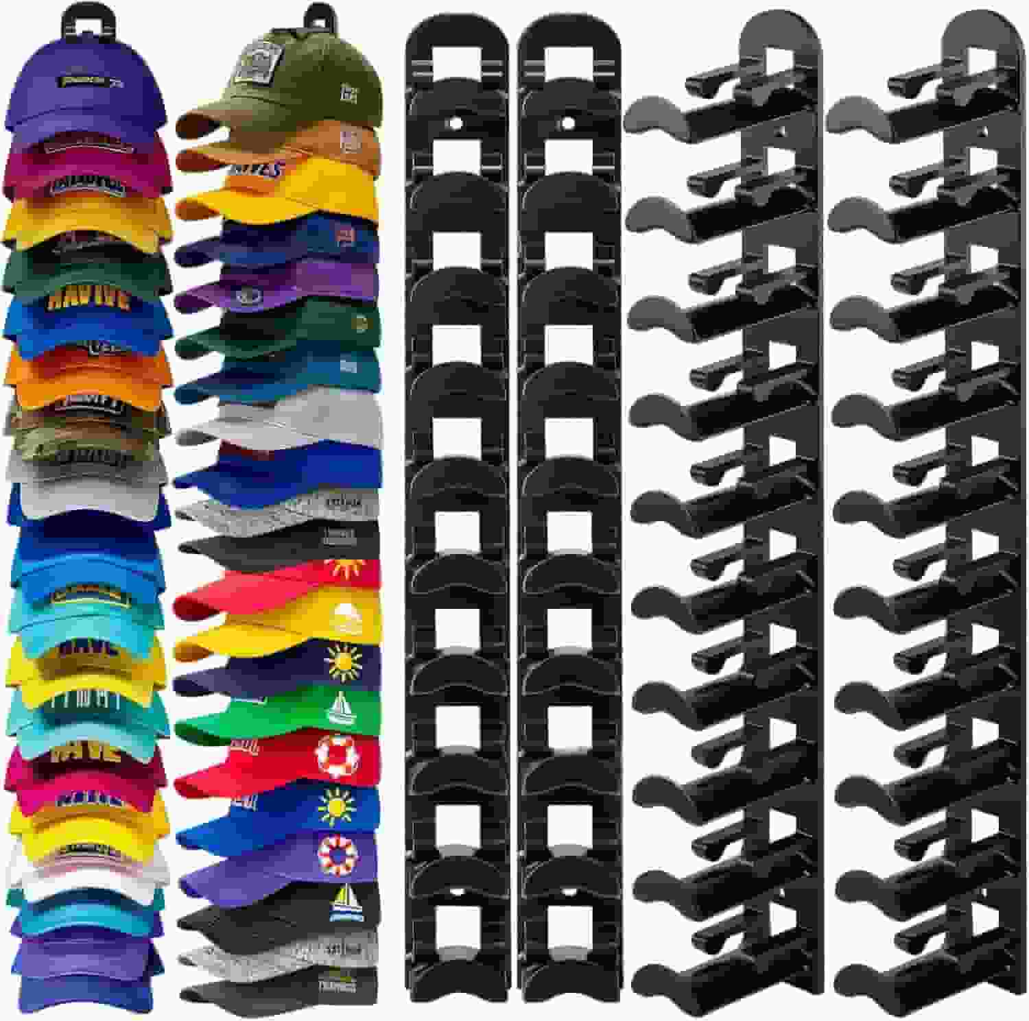 Wall Mounted Baseball Cap Storage Rack Plastic Hat Organizer Cap Display Rack Hat Holder Storage Rack