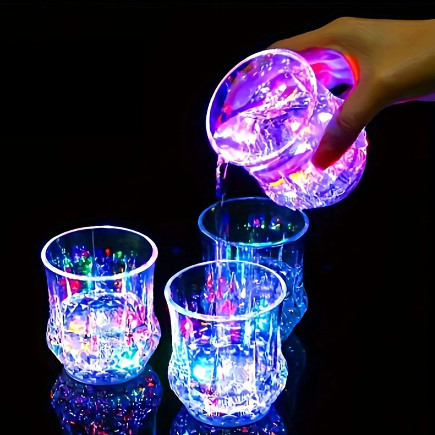 LED Liquid-Activated Glow Cup - Auto-Lighting Plastic Party Glass