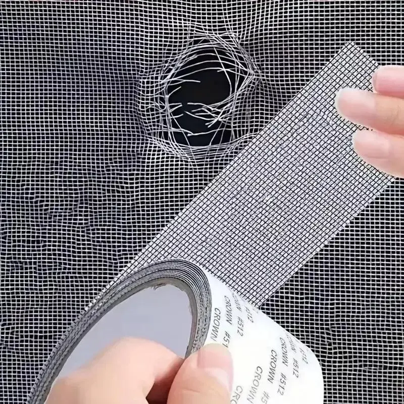 Window Screen Repair Tape - Self-Adhesive Fiberglass Mesh Patch